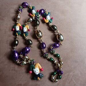 Mardi Gras Unique Bead Necklace